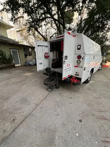 Magnet Plumbing service vehicle on-site for Slab Leak Repair in Carrollwood